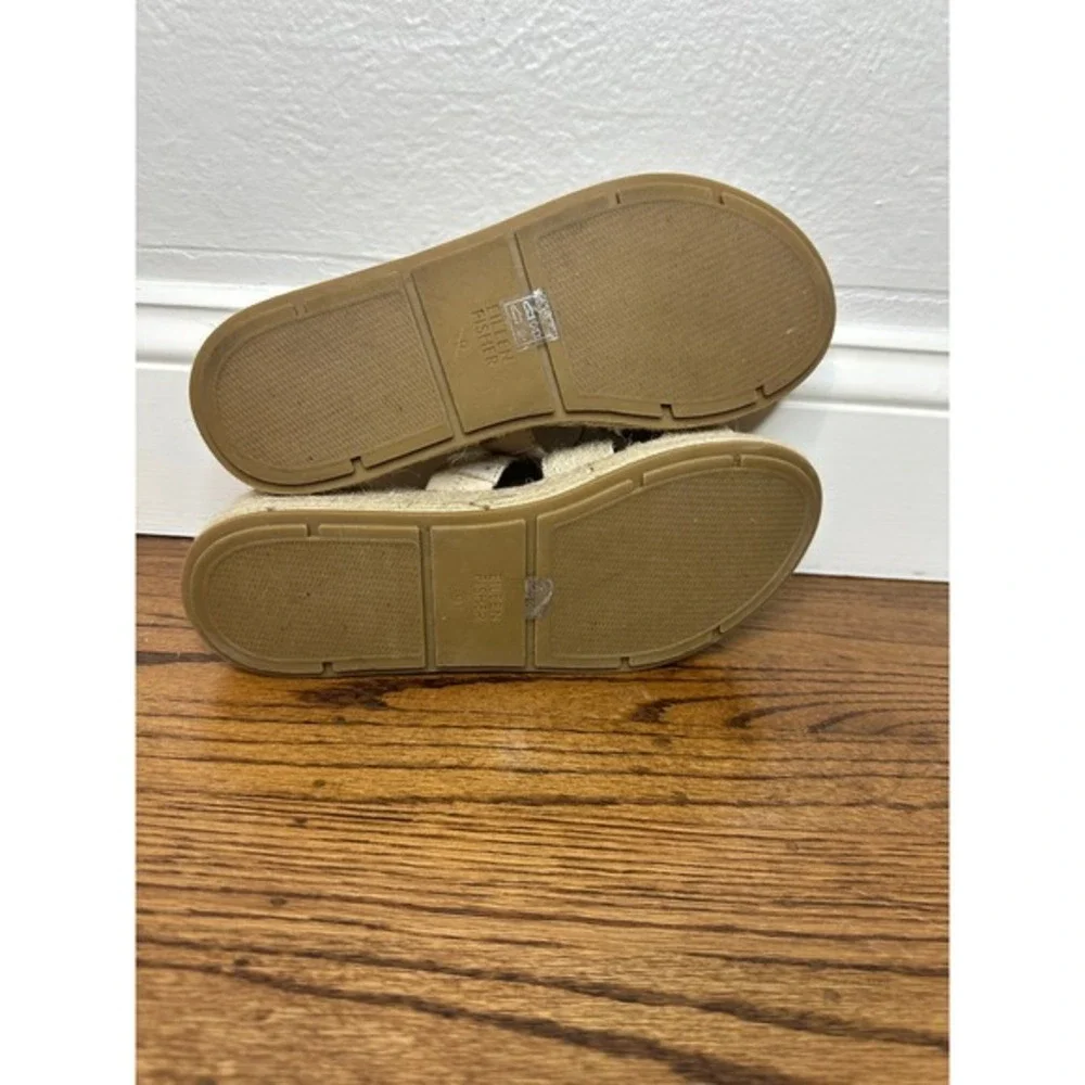 NEW Eileen Fisher Mayla Jute Espadrille‎ Sandal Platform Slide Beige Tan Size 9